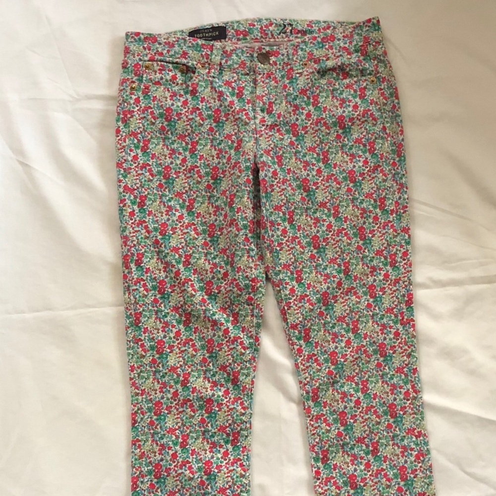 J. CREW Floral Jeans